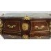 Louis XV Style Inlaid Marble Topped Bombe Commode