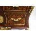 Louis XV Style Inlaid Marble Topped Bombe Commode