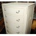 Olympus Louis Style Bow Fronted Painted Cream 6 Drawer Chest of Drawers