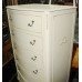 Olympus Louis Style Bow Fronted Painted Cream 6 Drawer Chest of Drawers