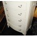Olympus Louis Style Bow Fronted Painted Cream 6 Drawer Chest of Drawers