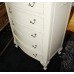 Olympus Louis Style Bow Fronted Painted Cream 6 Drawer Chest of Drawers