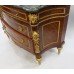 French Marble Topped Bow Fronted Commode with Gilt Metal Mounts