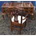 Mahogany Writing Desk & Chippendale Style Carved Armchair
