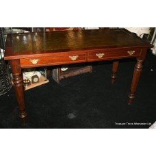Mahogany Leather Topped Writing Desk