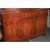 Mahogany Serpentine Glazed Display Cabinet Bookcase