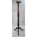 19th c. 6ft Tall Carved Mahogany Torchere