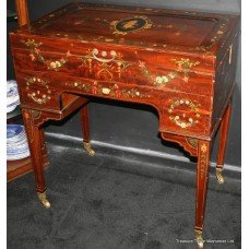 Maple & Co Painted Mahogany Ladies Fitted Vanity Dressing Table Rd No. 541493