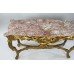 French Style Marble Topped Gilt Console Table