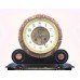 Mid 19th c. French Japy Freres Black Marble Garniture Clock Set