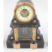 Mid 19th c. French Japy Freres Black Marble Garniture Clock Set