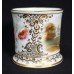 Mid 19th c. Hand Painted Worcester Porcelain Mug George Sparks