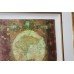 Mixed Media 'Globe' Artwork by S.Sokol Hohne Set in Carved Giltwood Frame