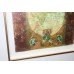 Mixed Media 'Globe' Artwork by S.Sokol Hohne Set in Carved Giltwood Frame