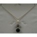 Mont Blanc Silver Onyx & Pearl Pendant Necklace