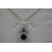Mont Blanc Silver Onyx & Pearl Pendant Necklace