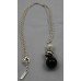Mont Blanc Silver Onyx & Pearl Pendant Necklace