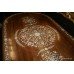 Inlaid Mother of Pearl Rosewood Twin Pedestal Centre Table