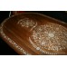 Inlaid Mother of Pearl Rosewood Twin Pedestal Centre Table