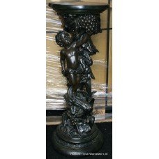 Ornate Moulded Cherub Pedestal