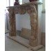 Heavy Carved Rouge Marble Fire Surround With Caryatid Supports