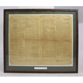 "Nelson's Victory at Rosetta" The Times 1798 Framed