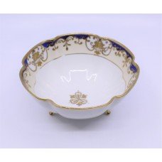 Noritake White, Cobalt & Gilded Footed Bowl