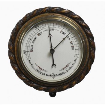Oak Circular Aneroid Wall Barometer c.1930