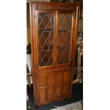 Oak Old Charm Corner Cabinet