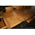 Quality Extending Carved Oak Refectory Table with 10 Leather Chairs