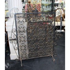 Quality Old Wrought Iron Fire Guard Screen