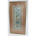 Oriental Silk Needlework Wall Hanging in Gilt Frame