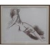 Original Red Chalk & Ink Nude Study Set in Gilt Frame