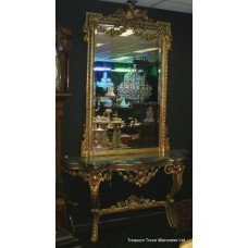 Ornate Antique Gilt Overmantle Mirror c.1840