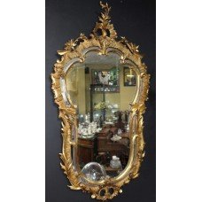 Ornate Antique Carved Giltwood Mirror