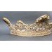 Ornate Carved Wood Washed Gilt Coronet Pediment