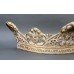 Ornate Carved Wood Washed Gilt Coronet Pediment