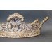 Ornate Carved Wood Washed Gilt Coronet Pediment