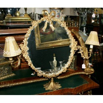 Ornate French Ormolu Dressing Table Mirror c.1920