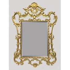 Ornately Hand Carved Giltwood Bevelled Glass Mirror