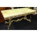 Ornate Heavy Brass Coffee Table with Onyx Top