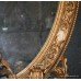 Ornate Victorian Oval Gesso Gilt Girandole Mirror