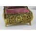 Ornate Heavy Brass Victorian Casket with Velvet Lined Interior