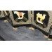 Ornately Decorated Oriental Chinoiserie Relief Lacquer Six Fold Screen