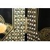 Ornately Decorated Oriental Chinoiserie Relief Lacquer Six Fold Screen