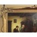 Fine G.B.Osterman Interior Scene Painting Oil on Board
