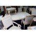 Large Painted Craquelure Decapé Dining Table & 6 Chairs