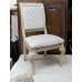 Large Painted Craquelure Decapé Dining Table & 6 Chairs