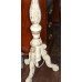 Painted Cream & Gilt French Style Carved Wood Standard Lamp