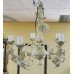 Vintage French Style Painted Cream Cherubic 5 Arm Chandelier